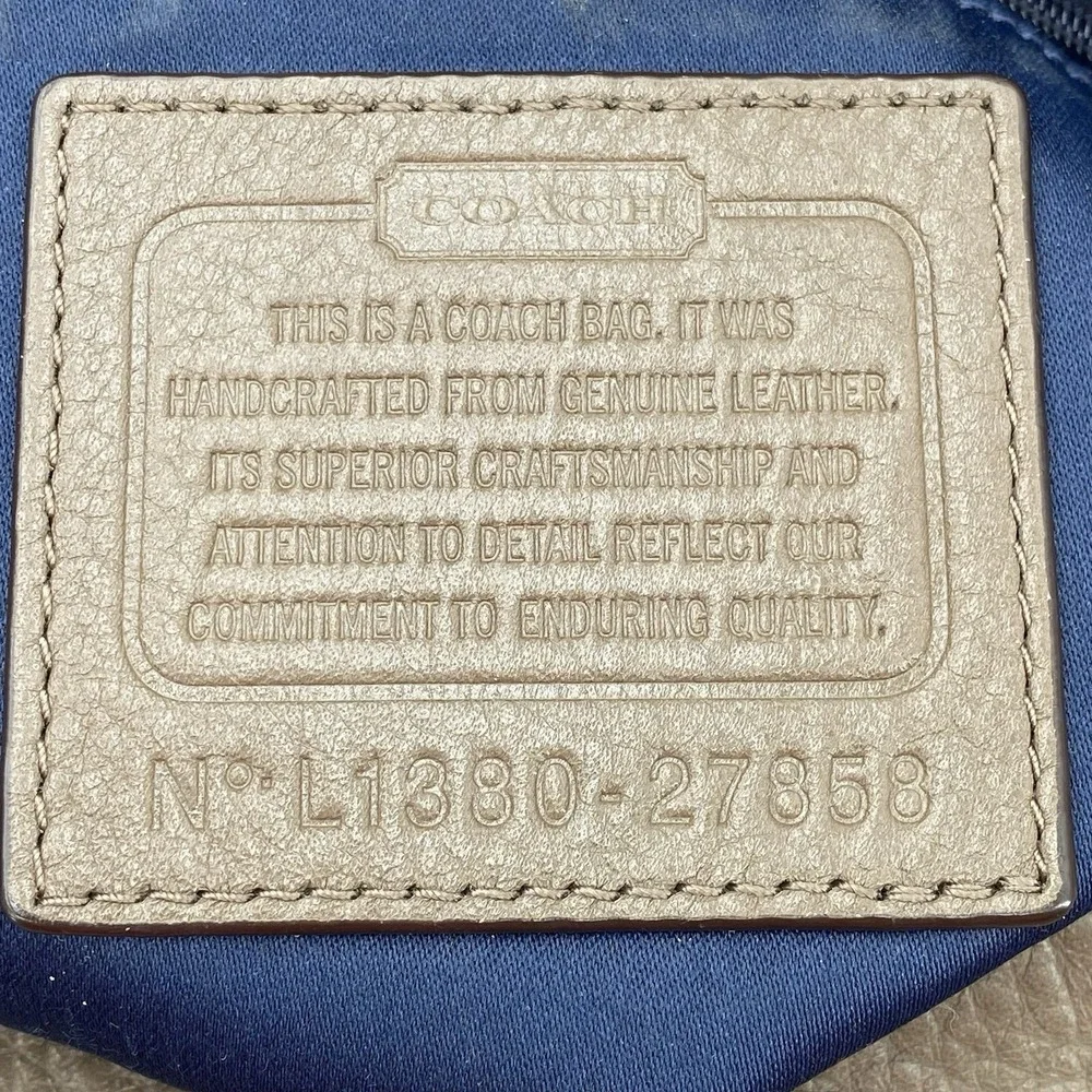 Coach Madison Hobo Shoulder Bag Taupe Pebbled Leather Double Compartment 27858‎ - Picture 15 of 16